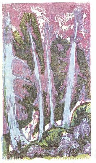 Ernst Ludwig Kirchner firs Spain oil painting art